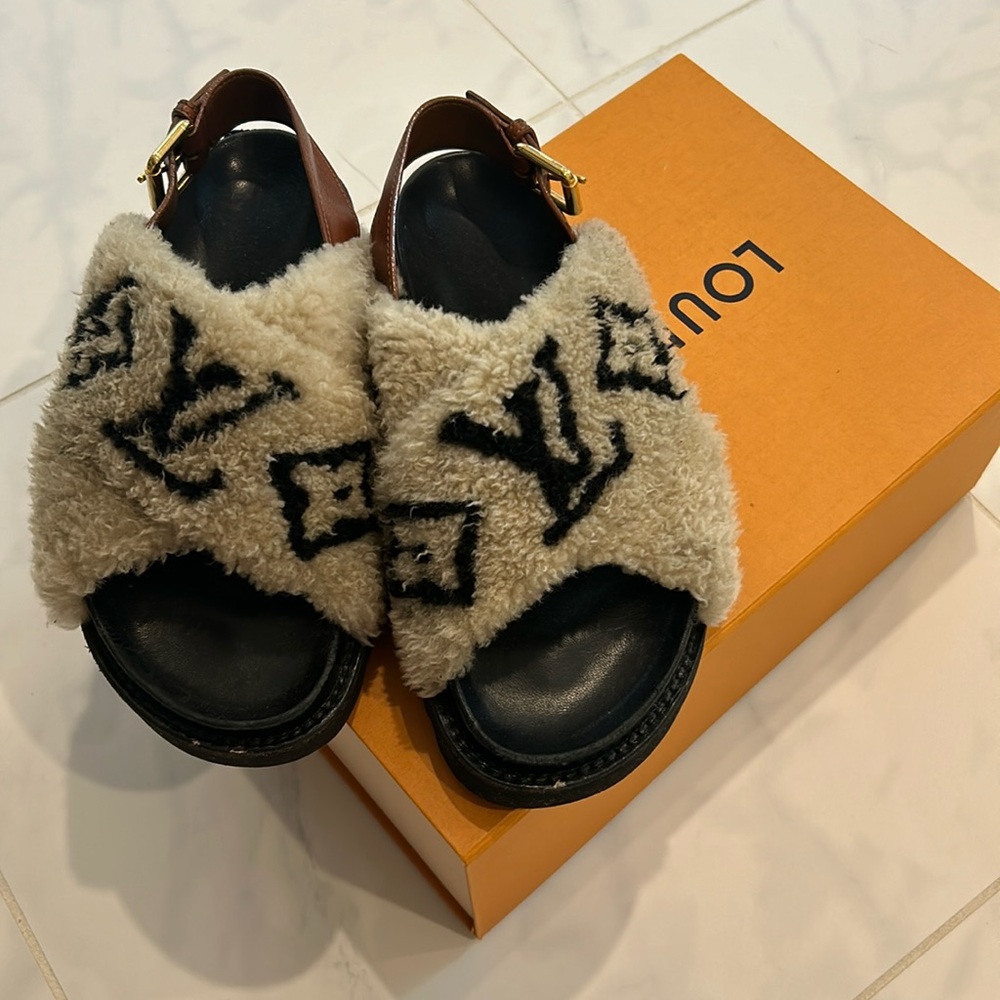 Louis Vuitton Sherpa Slides 37